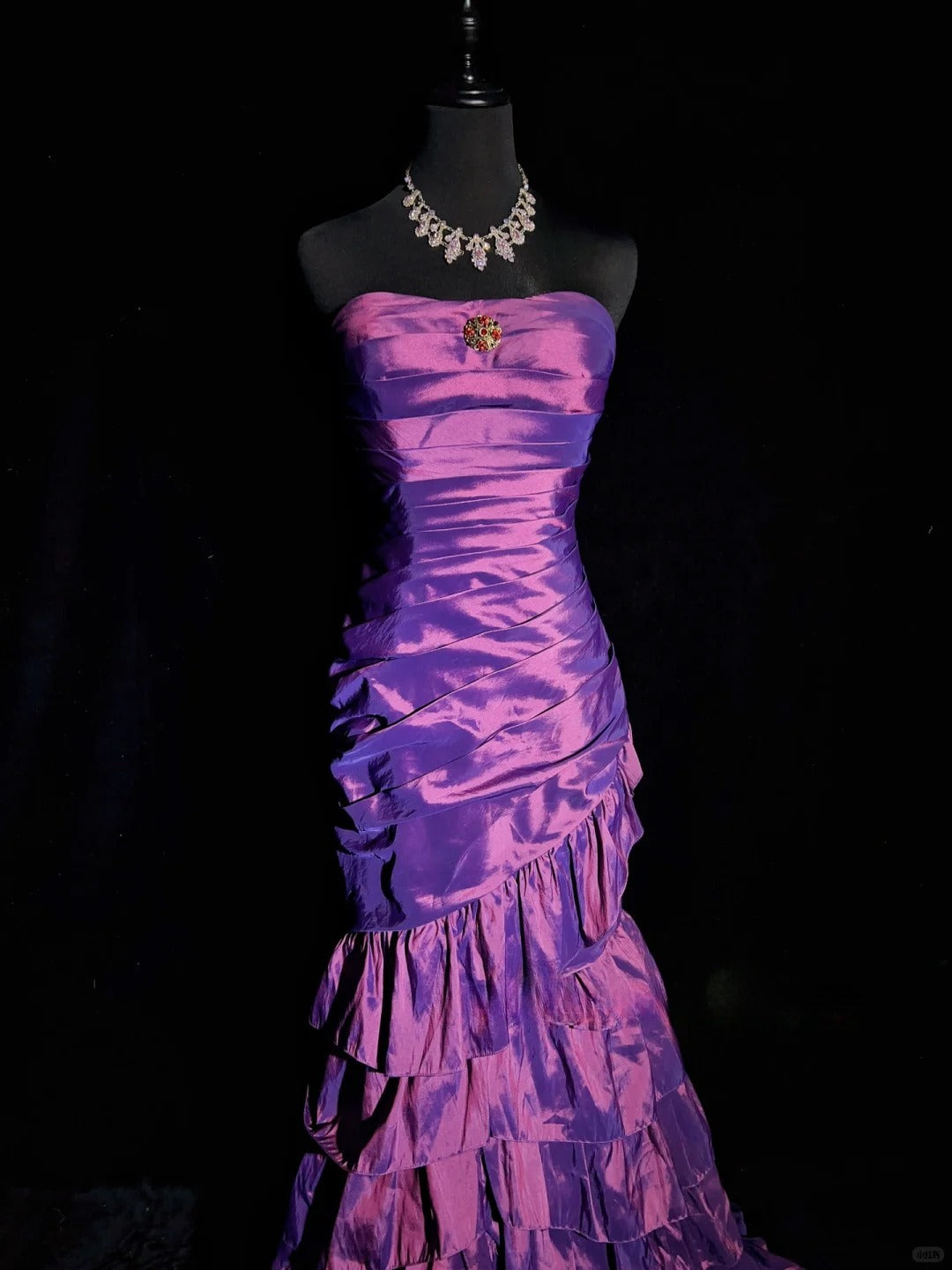 Superbe robe de bal bustier plissée style sirène, robe de soirée, robe de gala D2505