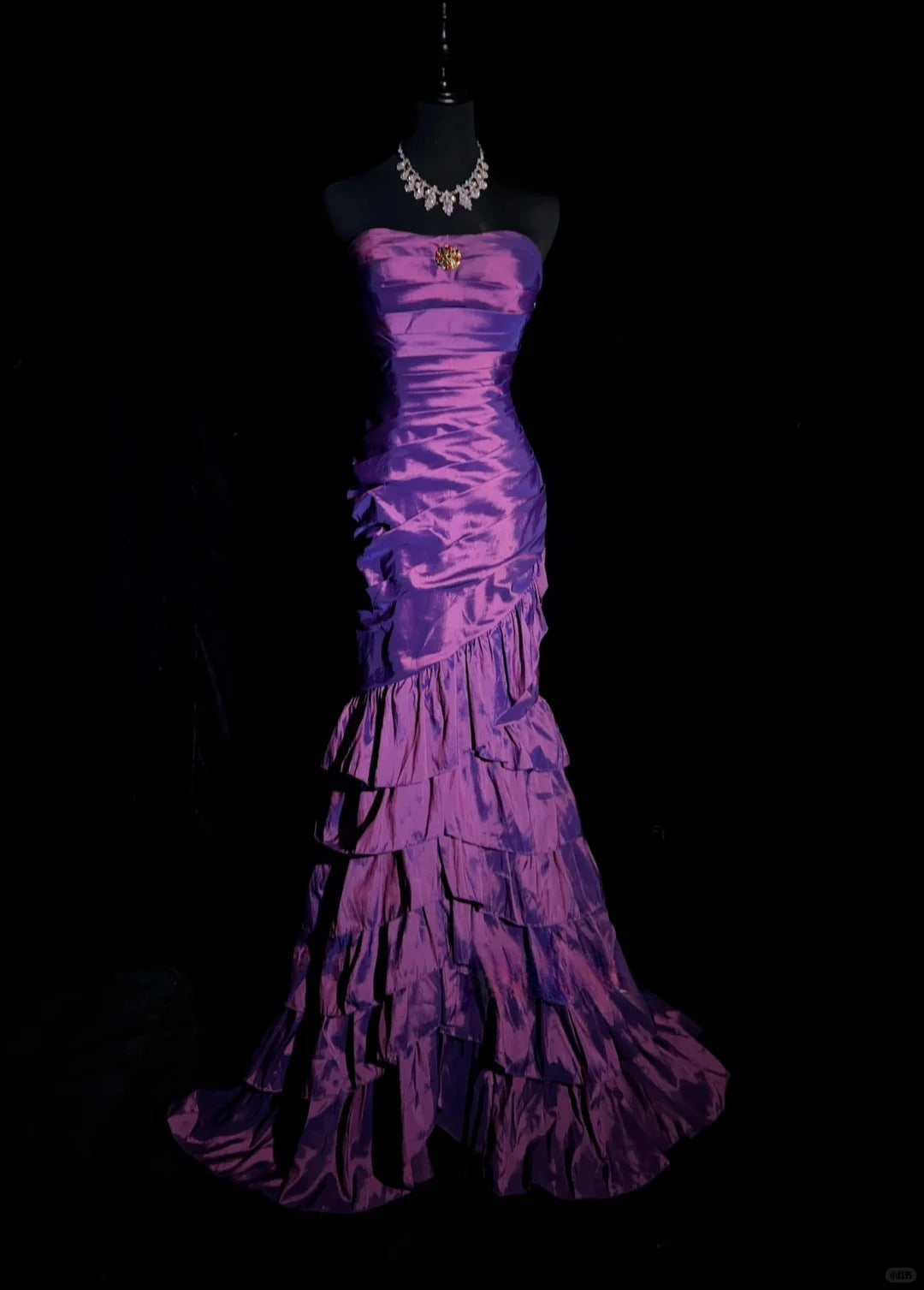 Superbe robe de bal bustier plissée style sirène, robe de soirée, robe de gala D2505