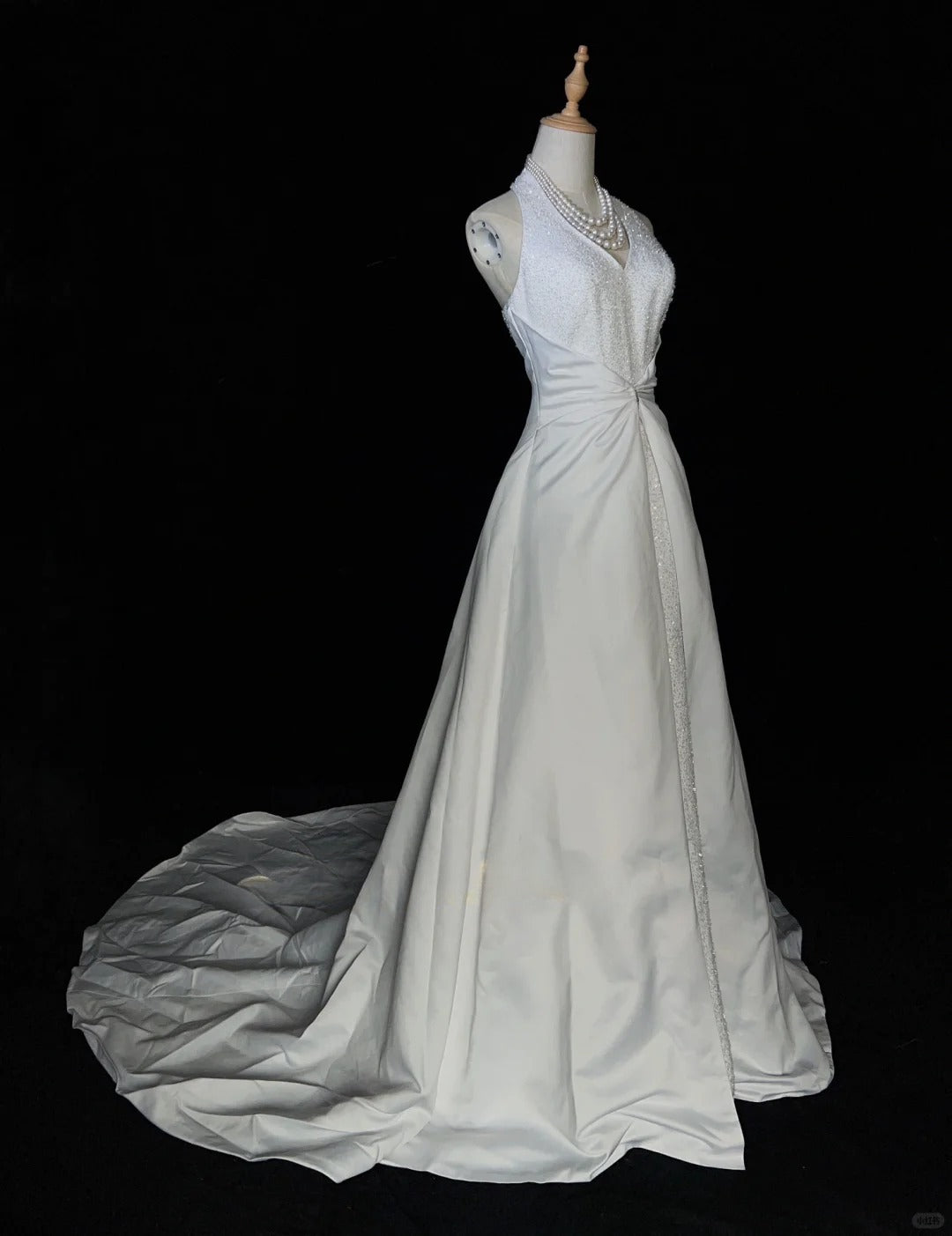 Superbe robe de mariée dos nu, robe de bal perlée, robe de soirée, robe de gala D2509