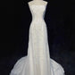 Robe de mariée élégante à bretelles spaghetti, robe de bal, robe de soirée, robe de gala D2512