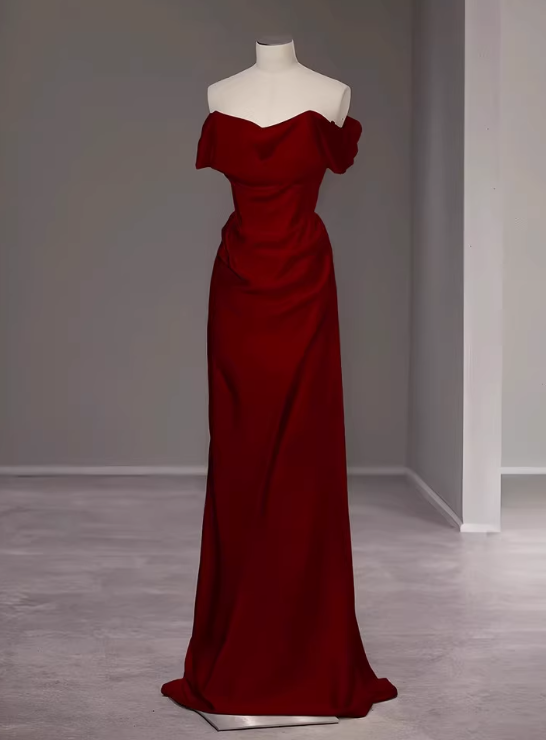 Charming Prom Dress Off Shoulder Floor Length Prom Gown Evening Dress Gala Dress  D2525