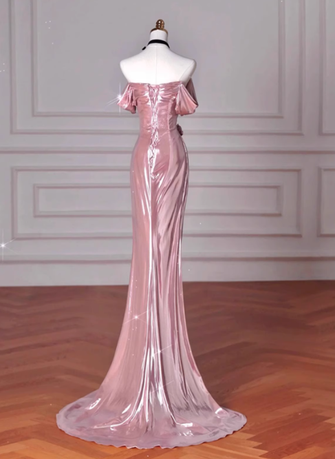 Jolie robe de bal sirène à épaules dénudées, robe de soirée, robe de gala D2532