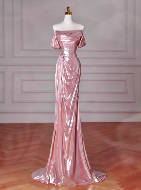 Jolie robe de bal sirène à épaules dénudées, robe de soirée, robe de gala D2532
