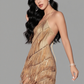 Sexy Prom Dress Gold Halter Backless Short Prom Gown Evening Dress Gala Dress Birthday Party Dress  D2534