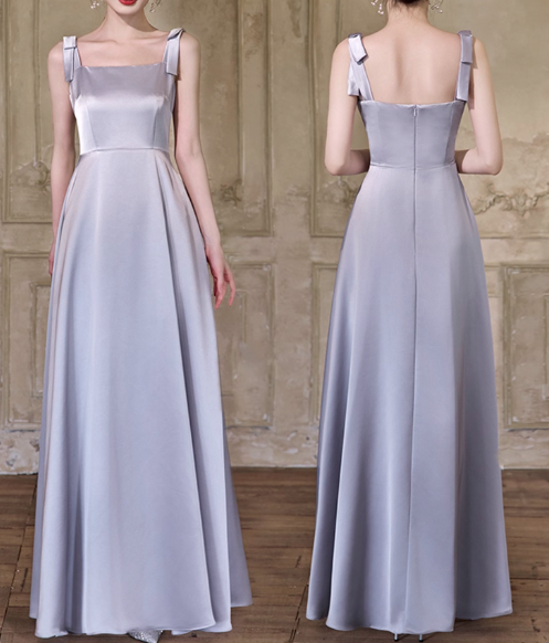 Pretty Bridesmaid Dress A Line Spaghetti Straps Prom Gown Dress Bridesmaid Dress  D2537
