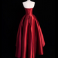 Elegantes Ballkleid Trägerlos Weinrot Ballkleid Galakleid Abendkleid D2538