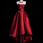 Elegantes Ballkleid Trägerlos Weinrot Ballkleid Galakleid Abendkleid D2538