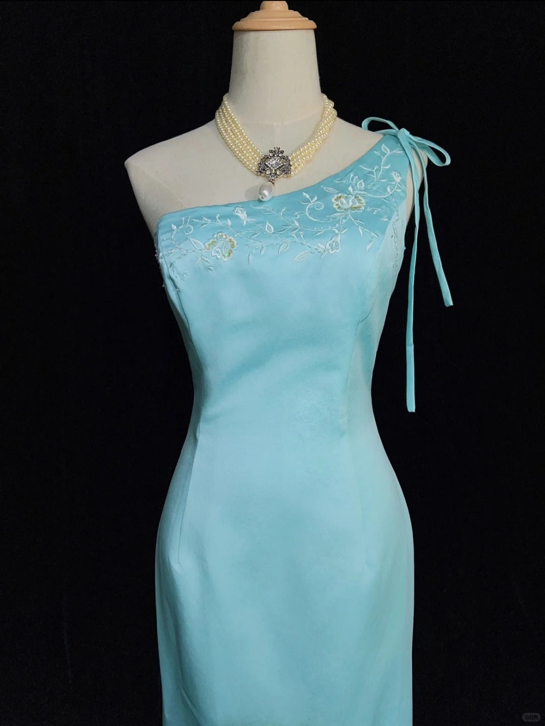 Charmante robe de bal asymétrique brodée, robe de soirée, robe de gala, robe de soirée D2539