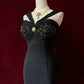 Stunning Prom Dress Black Sweetheart Pleated Mermaid Prom Gown Evening Dress Gala Dress    D2563