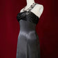 Gorgeous Prom Dress One Shoulder Black Pleated Prom Gown Evening Dress Gala Dress     D2565