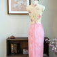 Sweet Prom Dress Flower Pleated Split Prom Gown Evening Dresses Gala Dress Party Dress    D2571