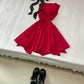 Elegant Prom Dress A Line Bowknot Pleated Prom Dress Homecoming Dresses Party Dress  D2577