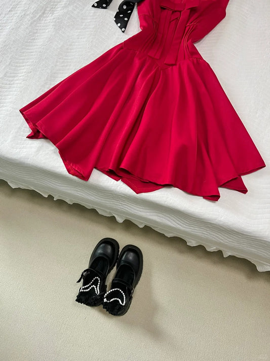 Elegant Prom Dress A Line Bowknot Pleated Prom Dress Homecoming Dresses Party Dress  D2577