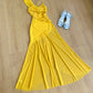 Stunning Prom Dress Asymmetrical Straps Pleated Prom Dress Evening Dress Party Dress  D2584