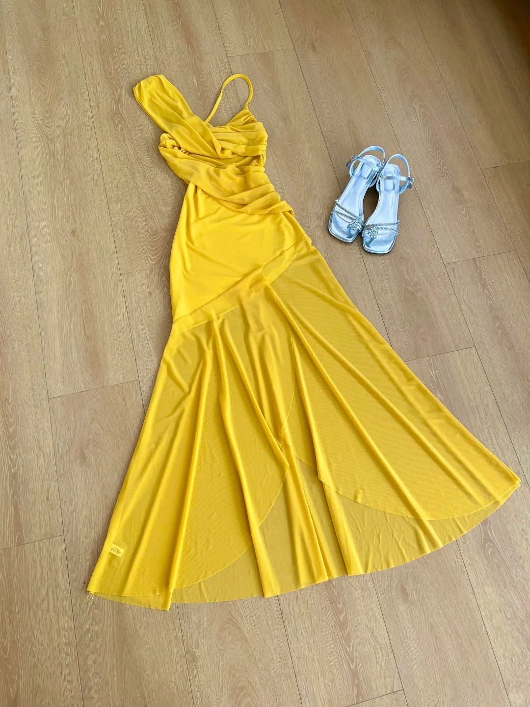 Stunning Prom Dress Asymmetrical Straps Pleated Prom Dress Evening Dress Party Dress  D2584