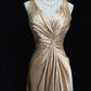 Elegant Prom Dress V-neck Sequins Pleated Prom Gown Birthday Party Dress Evening Dresses    D2595