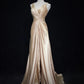 Elegant Prom Dress V-neck Sequins Pleated Prom Gown Birthday Party Dress Evening Dresses    D2595