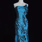 Gorgeous Prom Dress Strapless Pleated Ruffle Prom Gown Gala Dress Evening Dresses    D2596