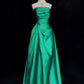 Stunning Prom Dress Strapless Pleated Prom Gown Gala Dress Evening Dresses    D2606
