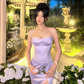 Elegant Prom Dress Spaghetti Straps Slit Evening Dresses Birthday Party Dress Prom Gown Gala Dress  D2615