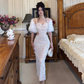 Stunning Prom Dress Spaghetti Straps Pearl Evening Dresses Birthday Party Dress Prom Gown Gala Dress  D2616