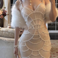 Stunning Prom Dress Spaghetti Straps Pearl Evening Dresses Birthday Party Dress Prom Gown Gala Dress  D2616