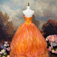 Sweet Prom Dress Strapless Pleated Evening Dress Prom Gown Ball Gown Birthday Dresses   D2621