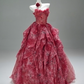 Pretty Prom Dress Sweetheart Pleated Print Ball Gown Gala Dress Evening Dress    D2627