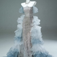 Shiny Prom Dress Strapless Tulle Prom Gown Gala Dress Evening Dress  D2634