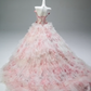 Gorgeous Prom Dress Off Shoulder Ruffle Pleated Ball Gown Gala Dress Evening Dress Quinceanera 16 Dress  D2638