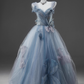 Elegant Prom Dress Spaghetti Straps Pleated Tulle Ball Gown Evening Dress Sweet 16 Dress  D2644