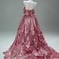 Shiny Prom Dress Pink Sweetheart Pleated Ball Gown Gala Dress Evening Dresses Masquerade Ball   D2648