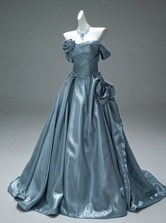 Elegant Prom Dress Off Shoulder Pleated Prom Gown Evening Dresses Masquerade Ball Gala Dress    D2652