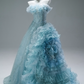 Charming Prom Dress A Line Strapless Ruffle Prom Gown Evening Dresses Masquerade Ball Sweet 16 Dress    D2653