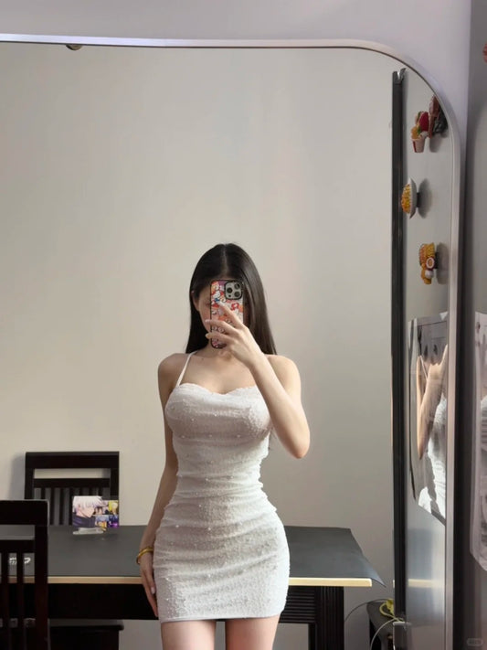 Sexy Homecoming Dress Spaghetti Straps Pearl Short Prom Dress Cocktail Dress Party Dress    D2657