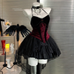 Pretty Halter Tulle Halloween Costumes Cosplay Dress Short Women Dress    D2665