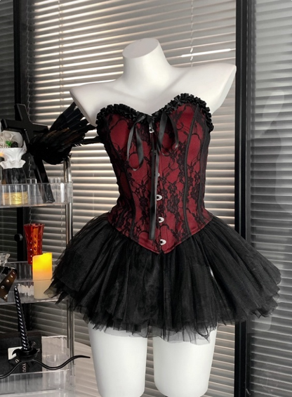Pretty Sweetheart Pleated Halloween Costumes Cosplay Dress Short Women Dress     D2666