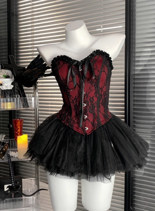 Pretty Sweetheart Pleated Halloween Costumes Cosplay Dress Short Women Dress     D2666