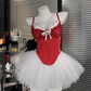 Beauty Spaghetti Straps Tulle Halloween Costumes Cosplay Dress Short Women Dress   D2668