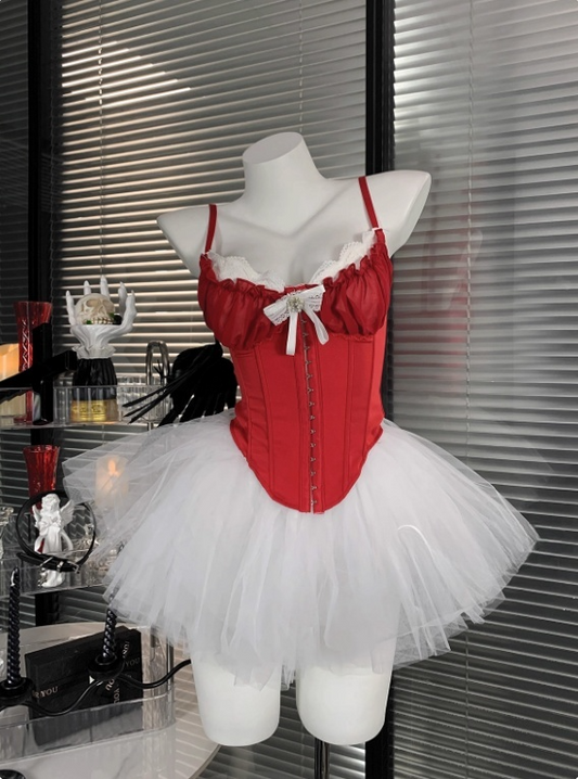 Beauty Spaghetti Straps Tulle Halloween Costumes Cosplay Dress Short Women Dress   D2668