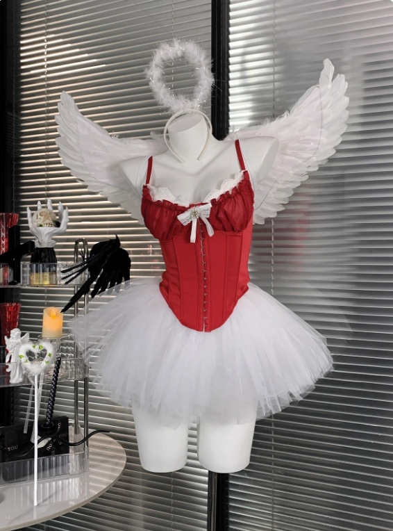 Beauty Spaghetti Straps Tulle Halloween Costumes Cosplay Dress Short Women Dress   D2668
