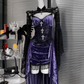 Sexy Spaghetti Straps Velvet Halloween Costumes Cosplay Dress Short Women Dress   D2669