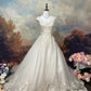 Elegant Wedding Dress V-neck Pleated Prom Dress Evening Dress     D2670
