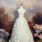 Elegant Wedding Dress Strapless Pleated Prom Gown Evening Dress Gala Dress   D2672