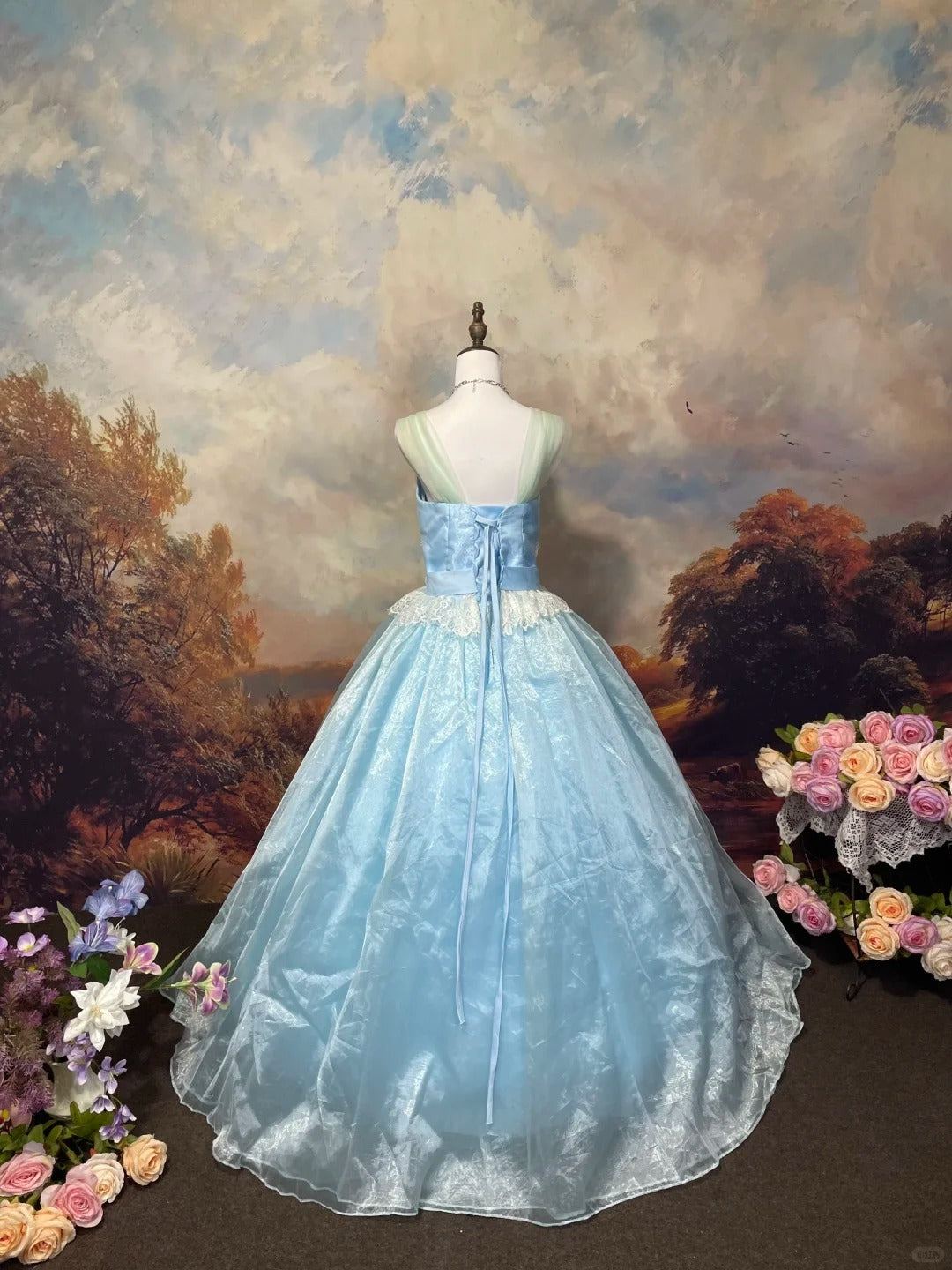 Sweet Prom Dress V-neck Ball Gown Evening Dress Gala Dress Sweet 16 Dress   D2673