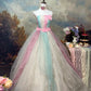Sweet Prom Dress Strapless Ruffle Ball Gown Evening Dress Quinceanera Dress   D2676