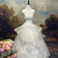 Elegant Wedding Dress Strapless Tulle Ball Gown Evening Dress Prom Dress   D2678