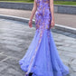 Stunning Prom Dress Spaghetti Straps Tulle Mermaid Prom Gown Evening Dress Party Dress  D2684