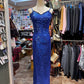 Shiny Prom Dress Spaghetti Straps Sequins Prom Gown Evening Dress Gala Dresses  D2698