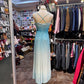 Sweet Prom Dress Spaghetti Straps Pleated Crystal Prom Gown Evening Dress Gala Dresses  D2699